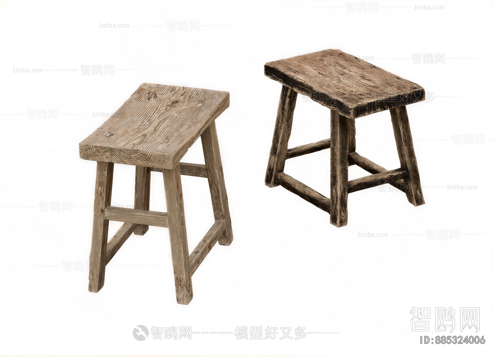 Wabi-sabi Style Stool
