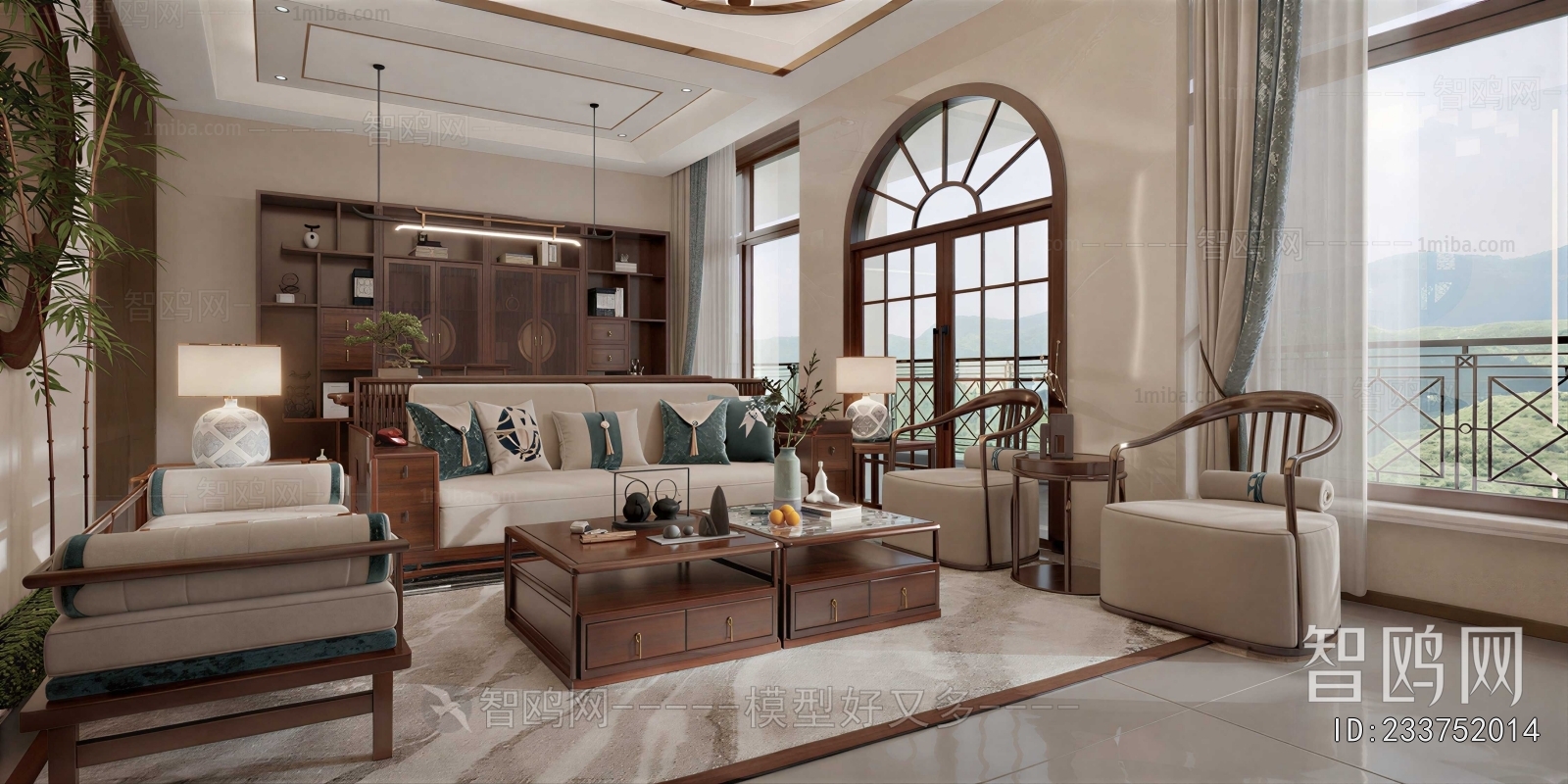 New Chinese Style A Living Room