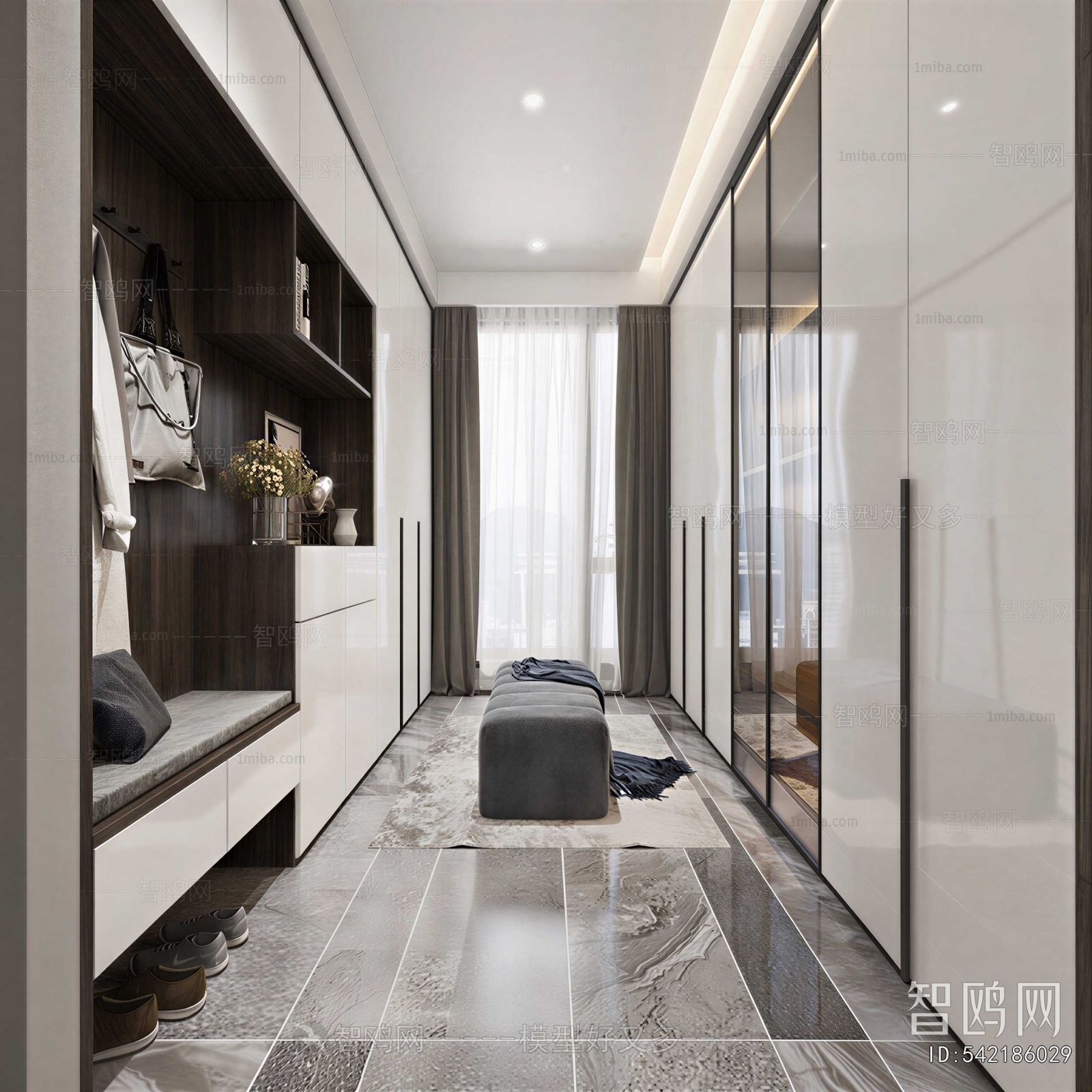 Modern Clothes Storage Area