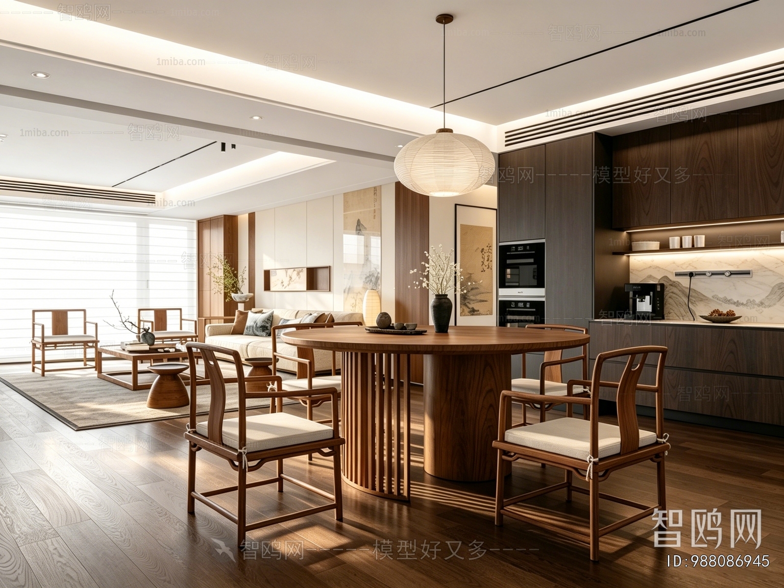 New Chinese Style A Living Room