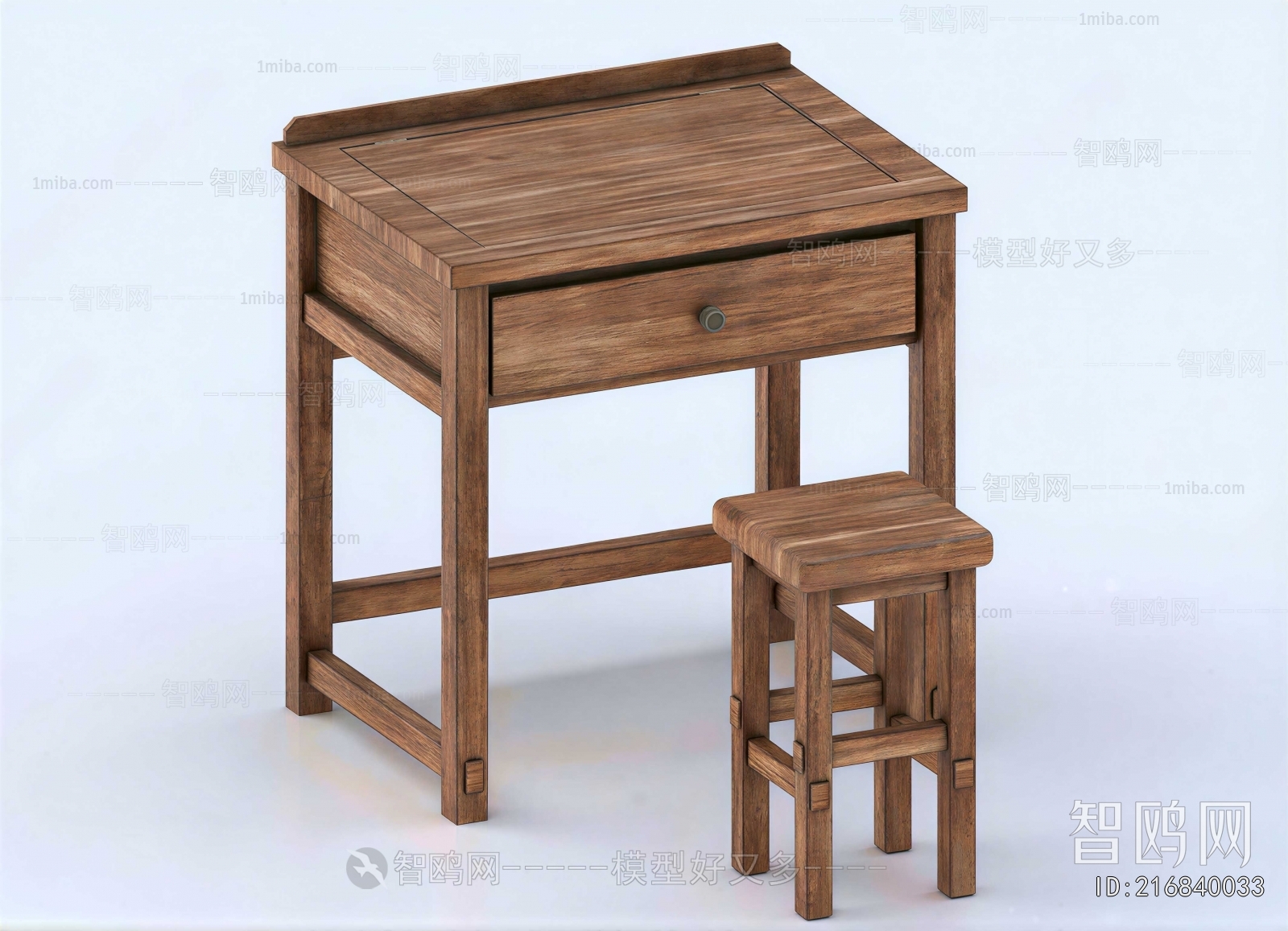 New Chinese Style Computer Desk And Chair