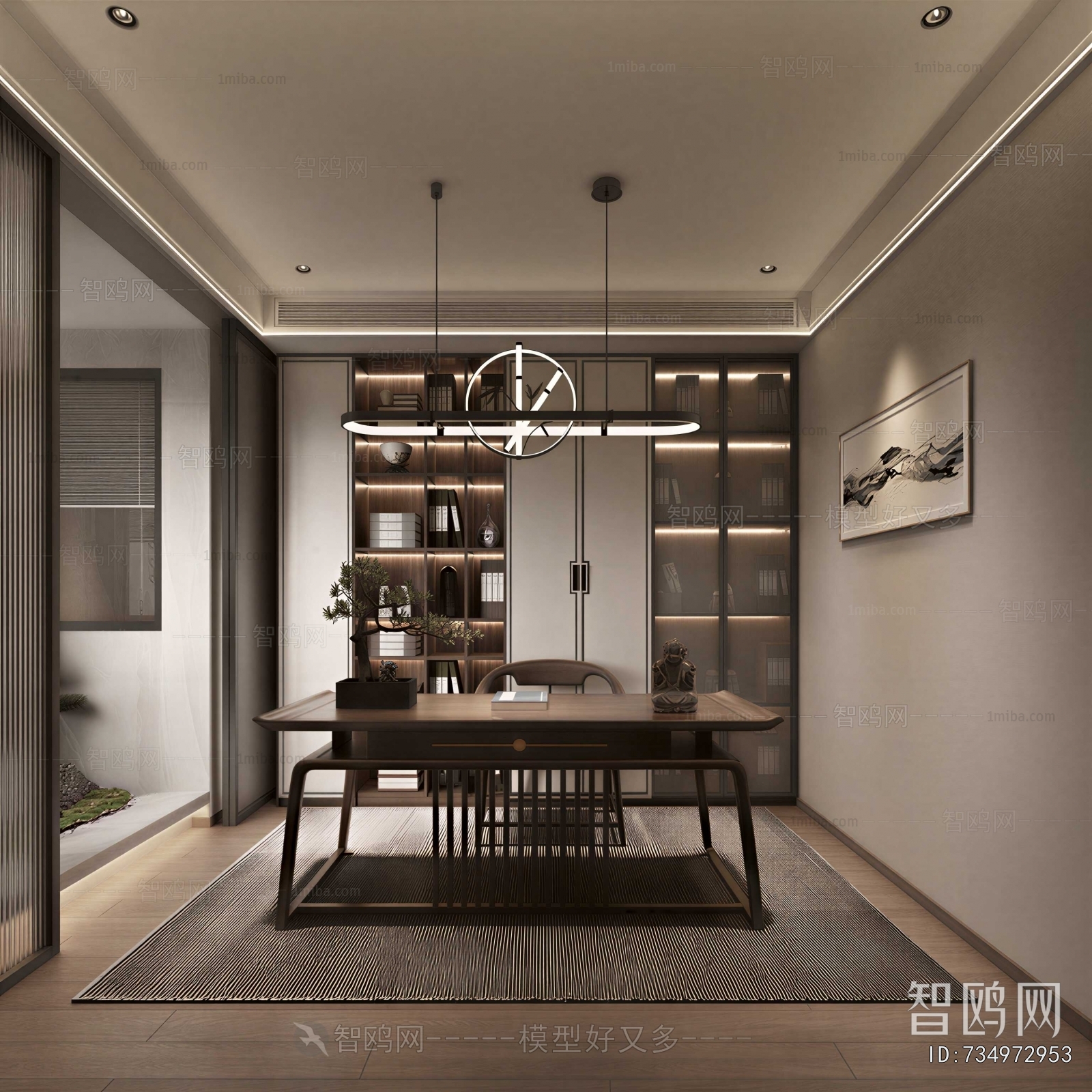 New Chinese Style Study Space