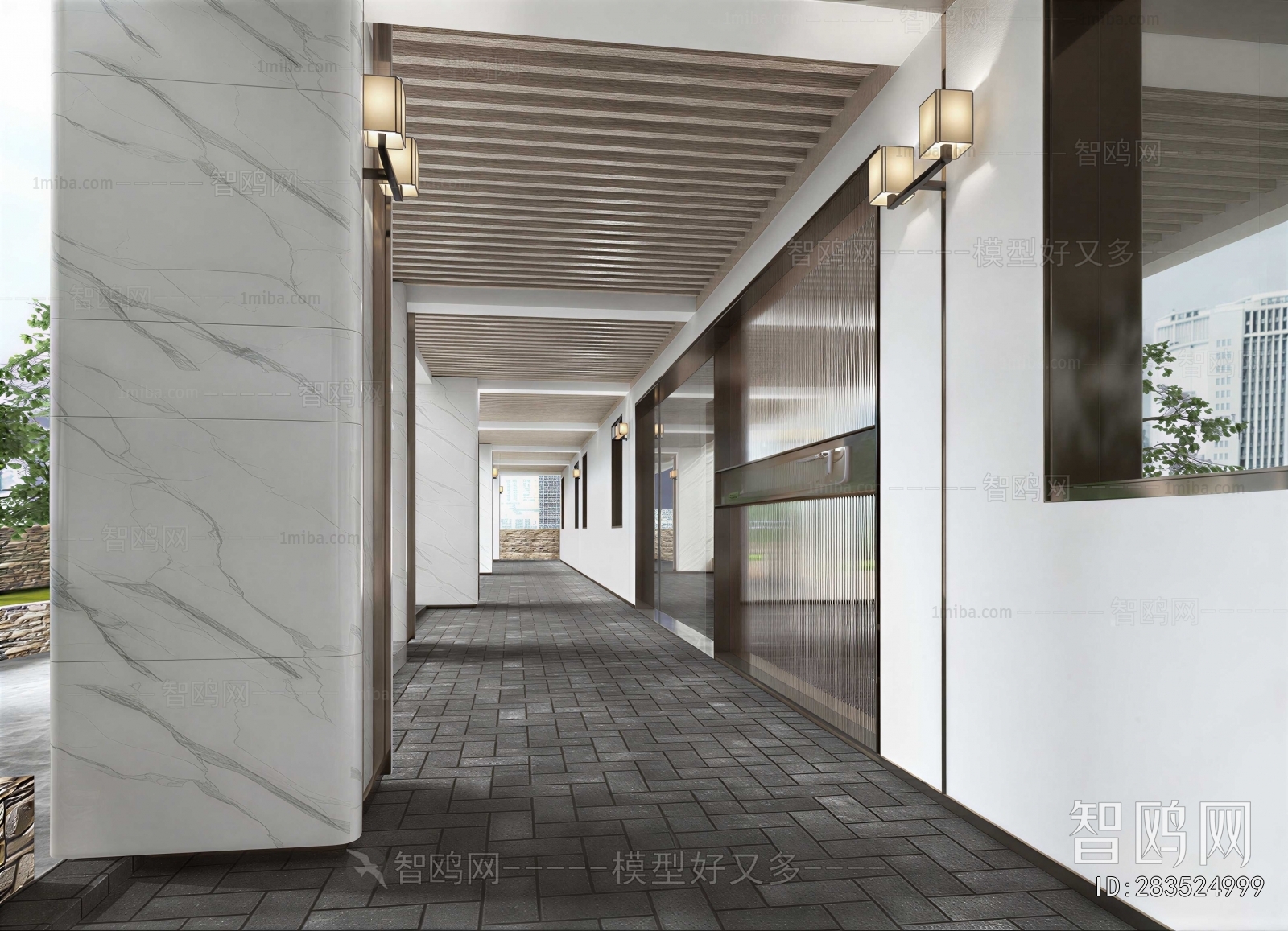 Modern Office Aisle