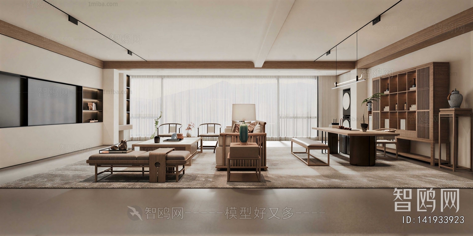 New Chinese Style A Living Room