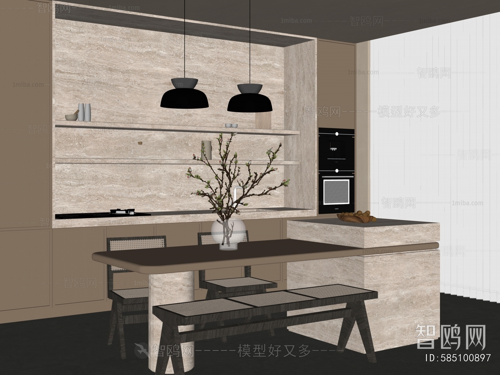 Wabi-sabi Style Dining Room