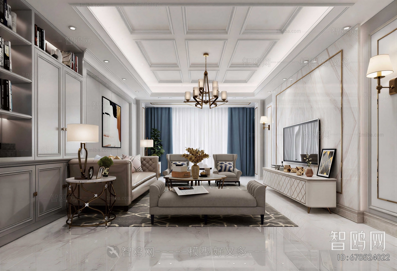American Style A Living Room