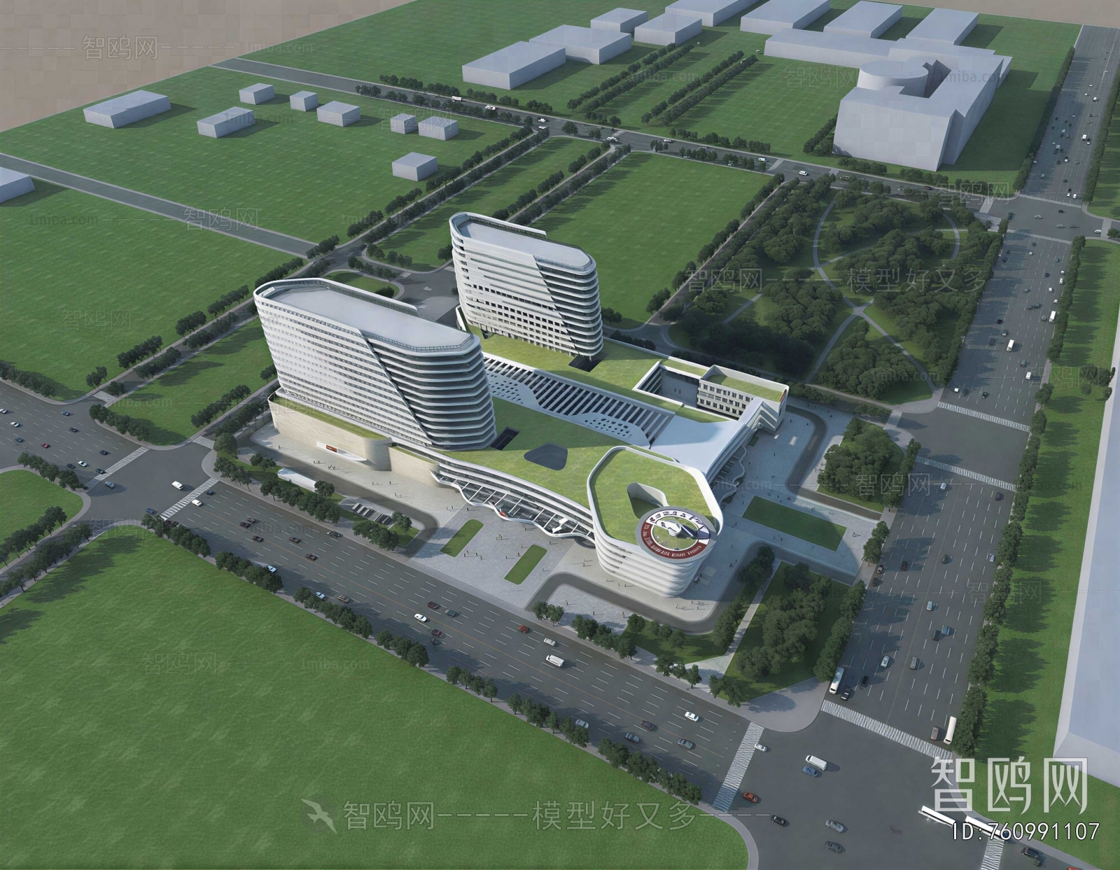 Modern Architectural Bird's-eye View Planning