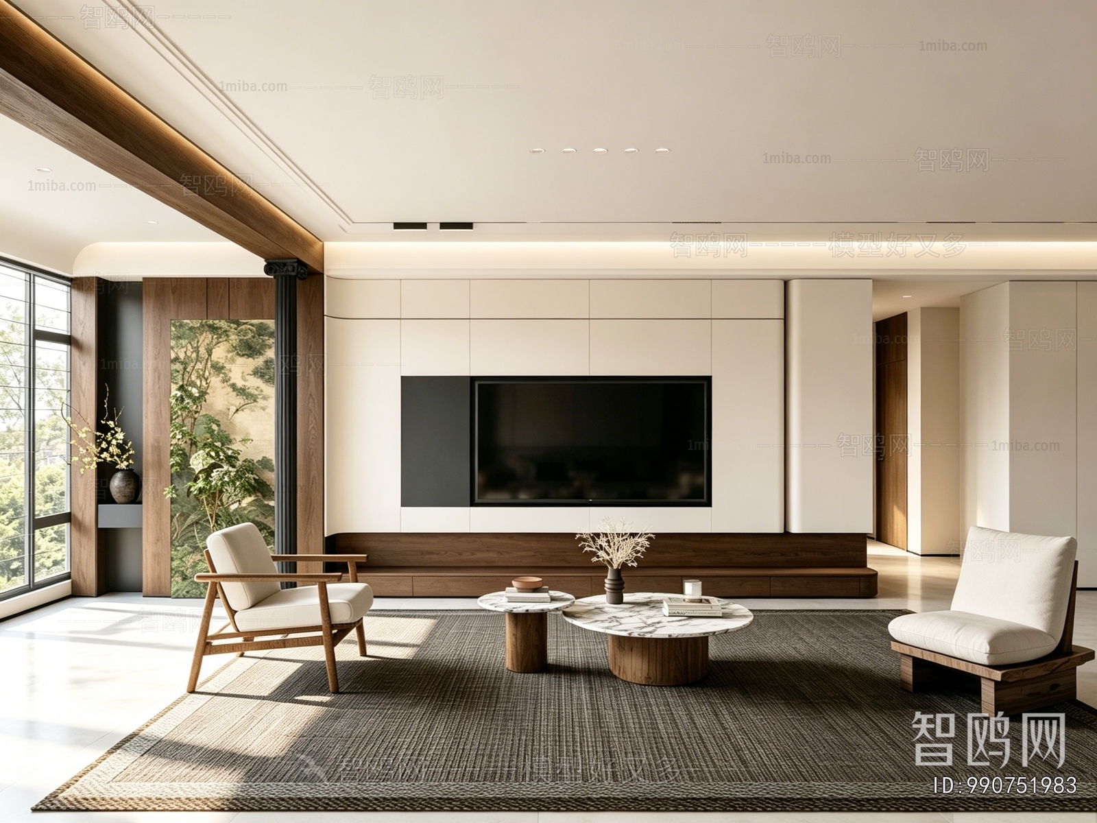 New Chinese Style A Living Room