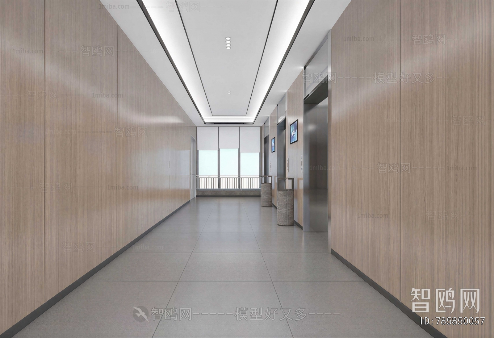 Modern Office Elevator Hall