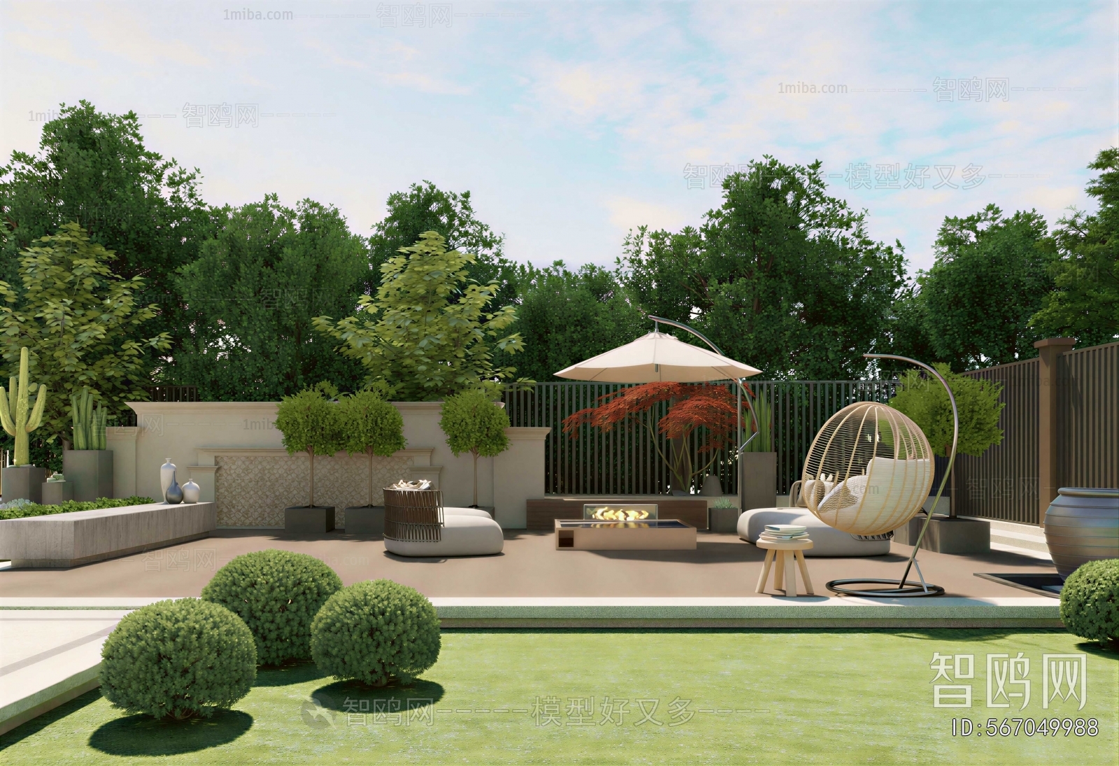 Modern Courtyard/landscape