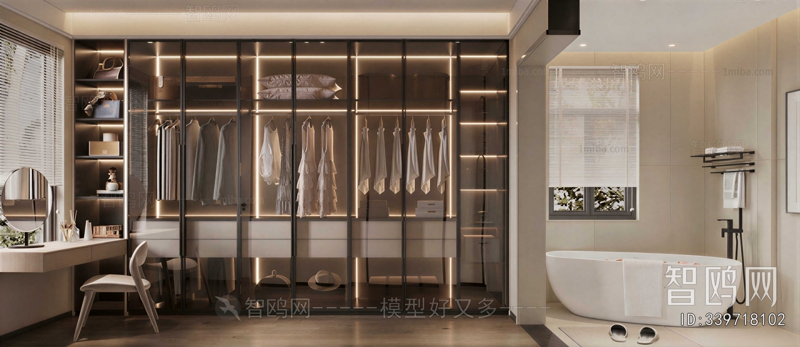 Modern Clothes Storage Area