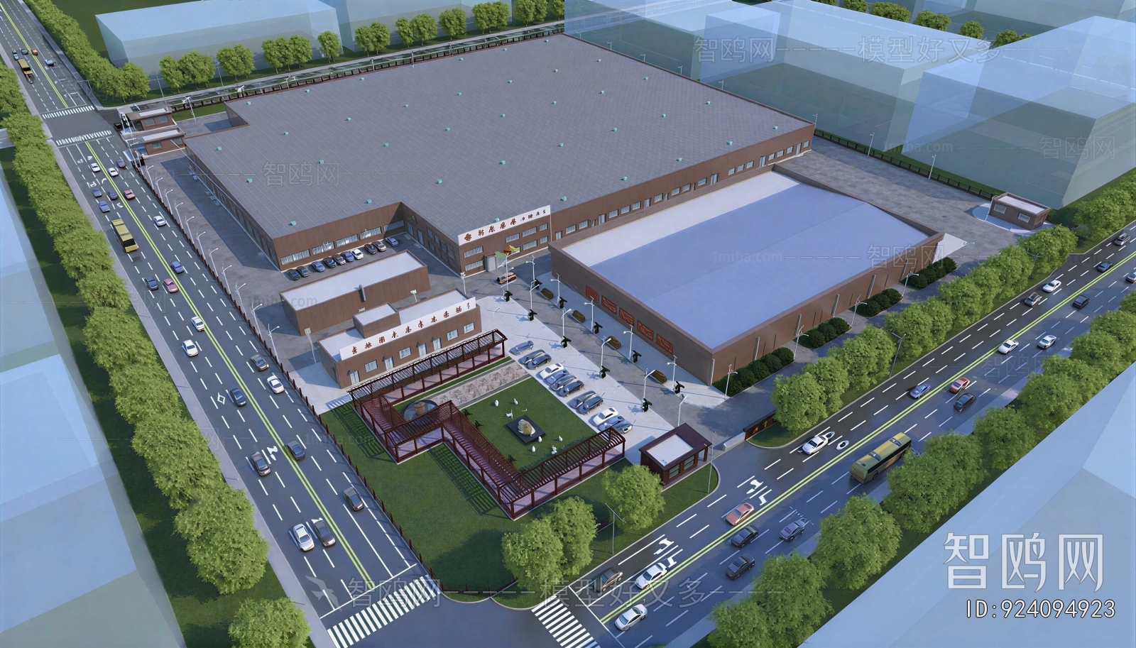 Modern Architectural Bird's-eye View Planning