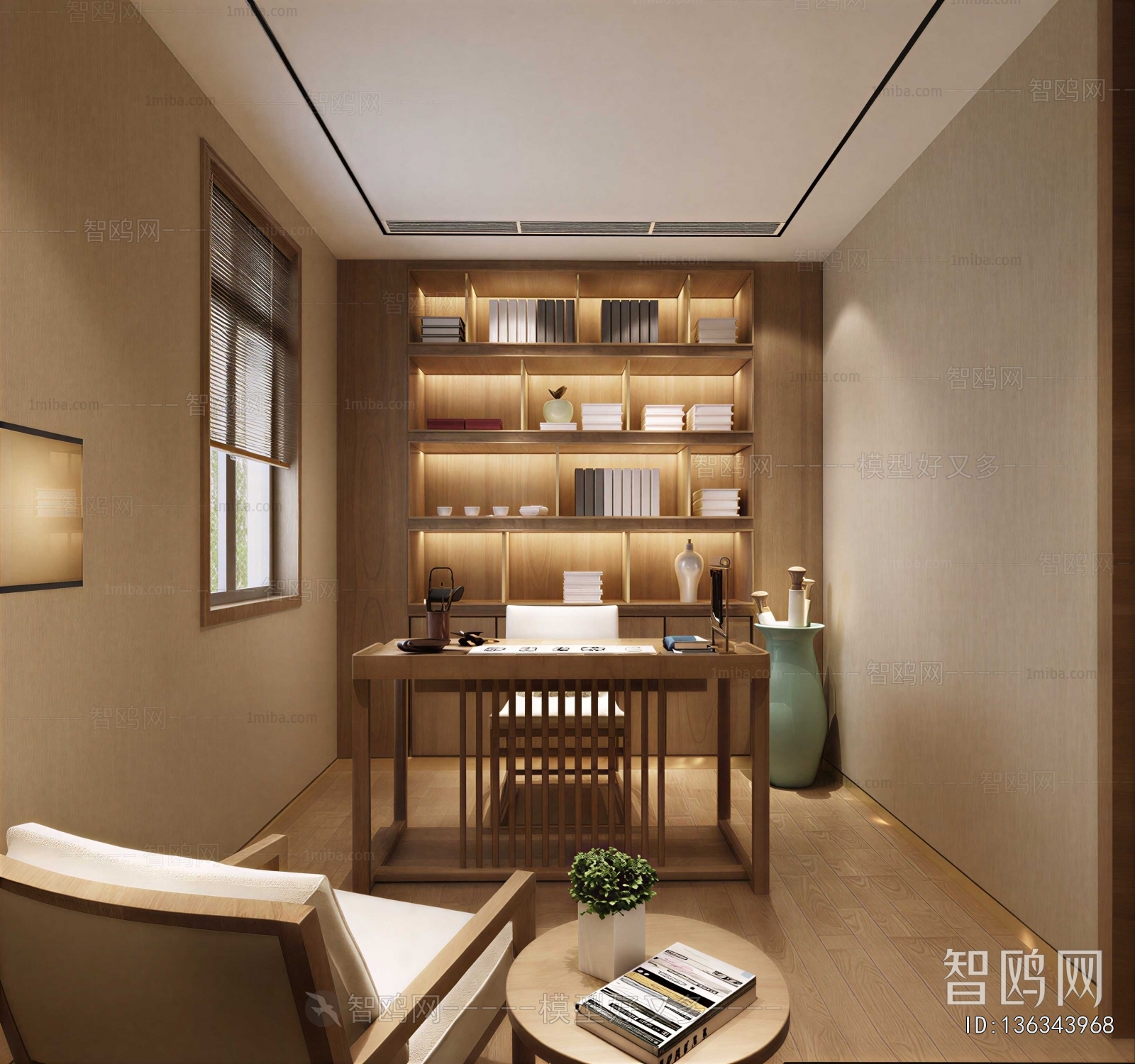 New Chinese Style Study Space