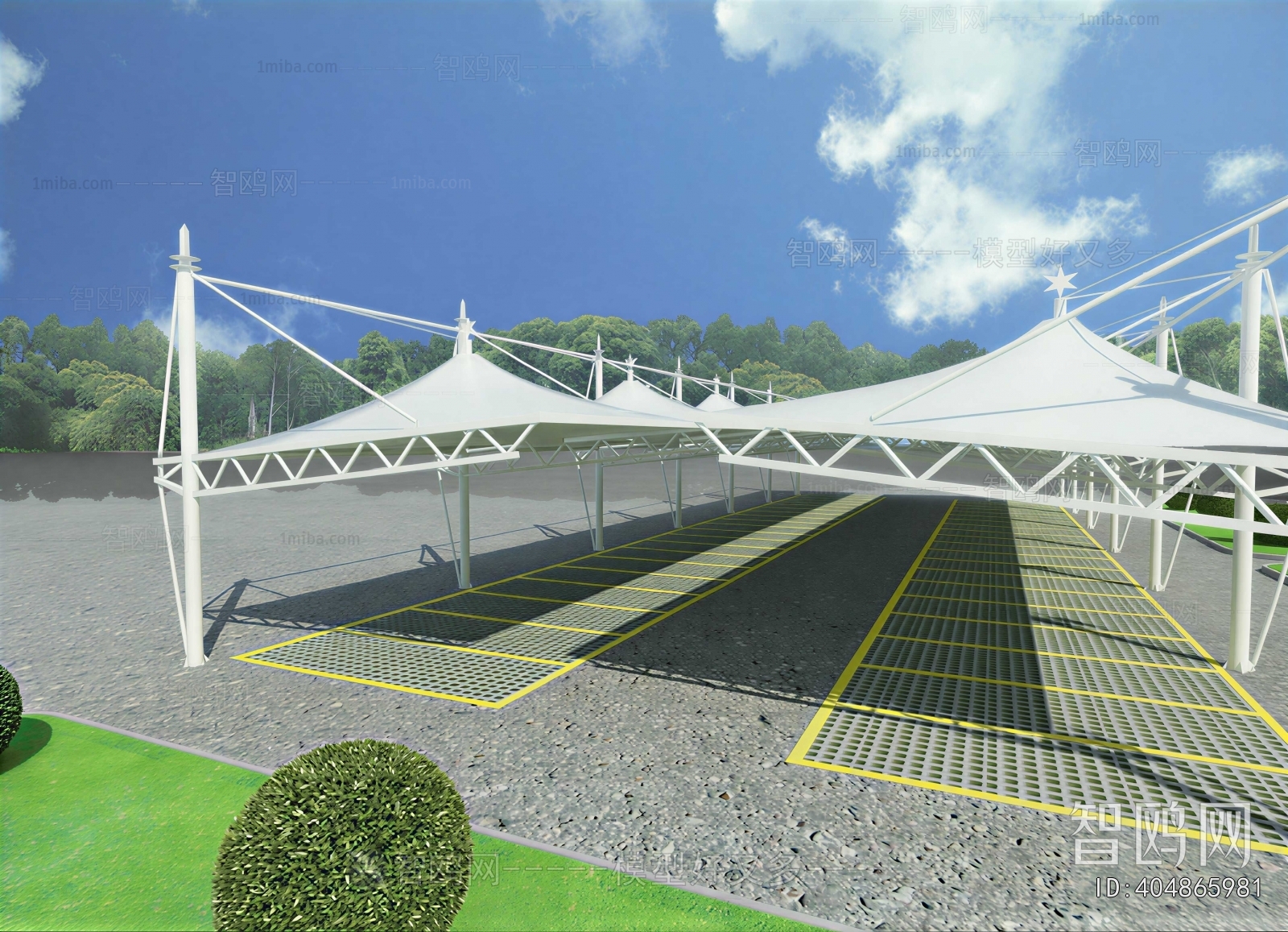 Modern Outdoor Parking Lot