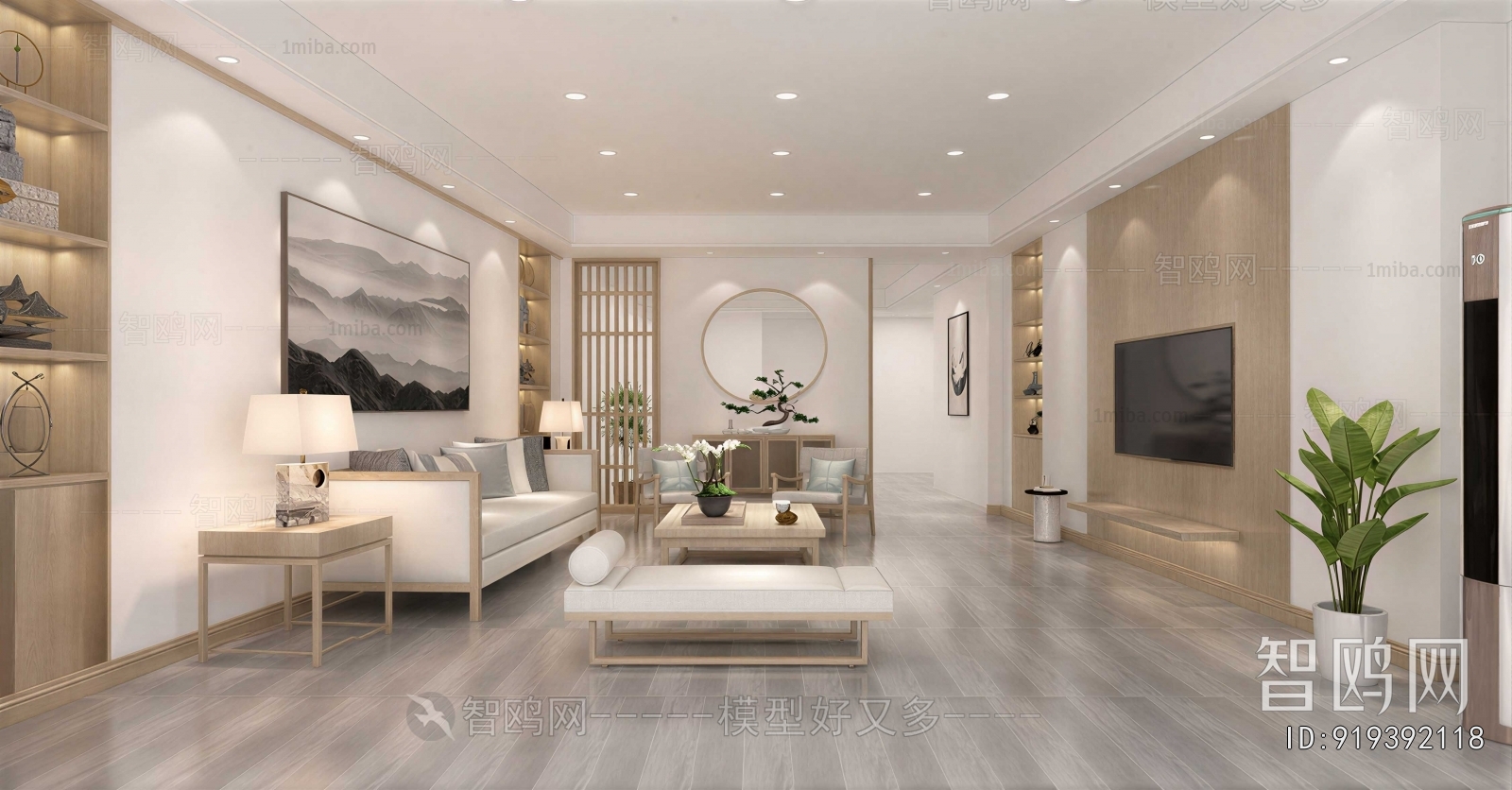 New Chinese Style A Living Room