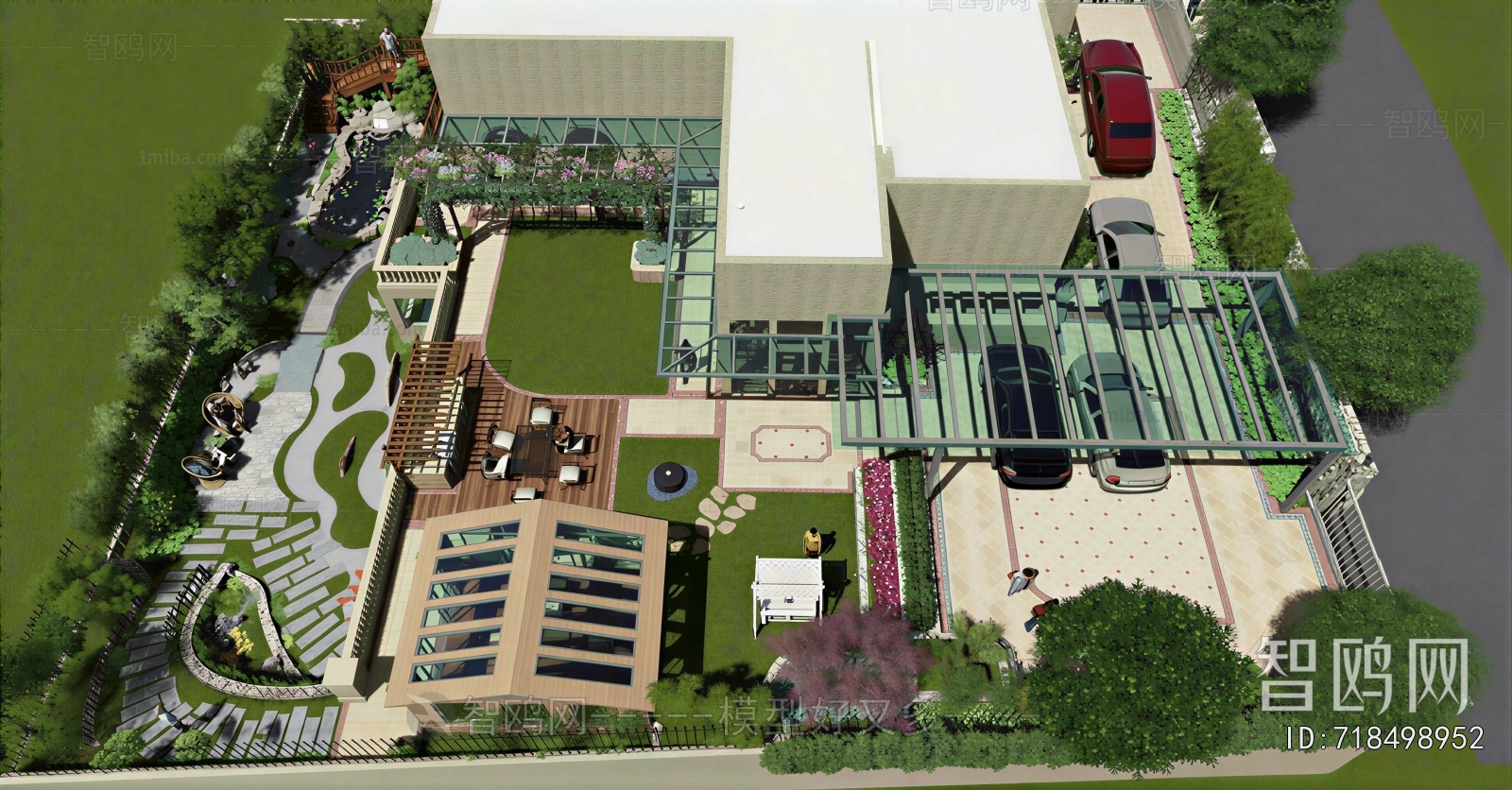 Modern Courtyard/landscape