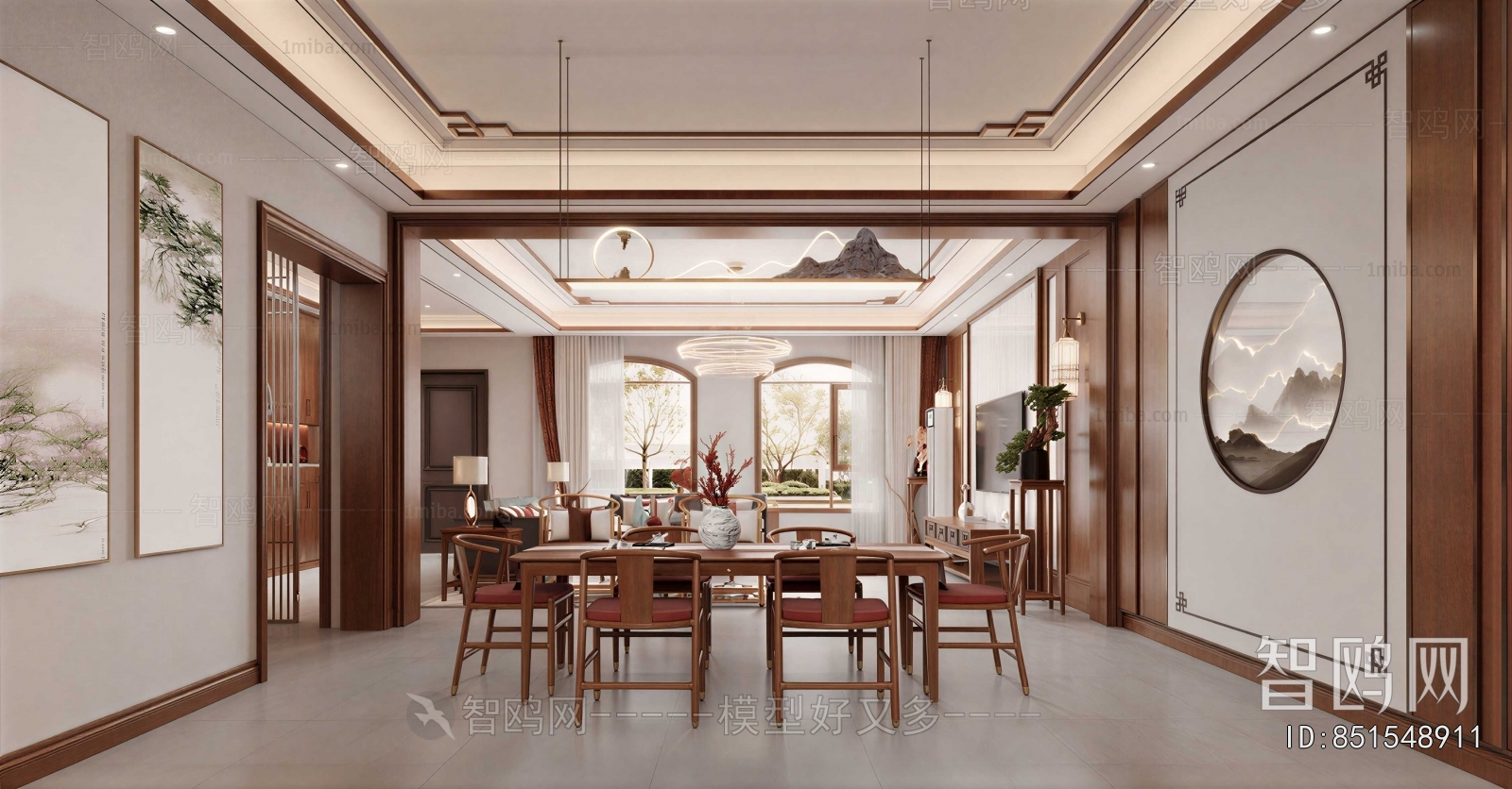 New Chinese Style Dining Room