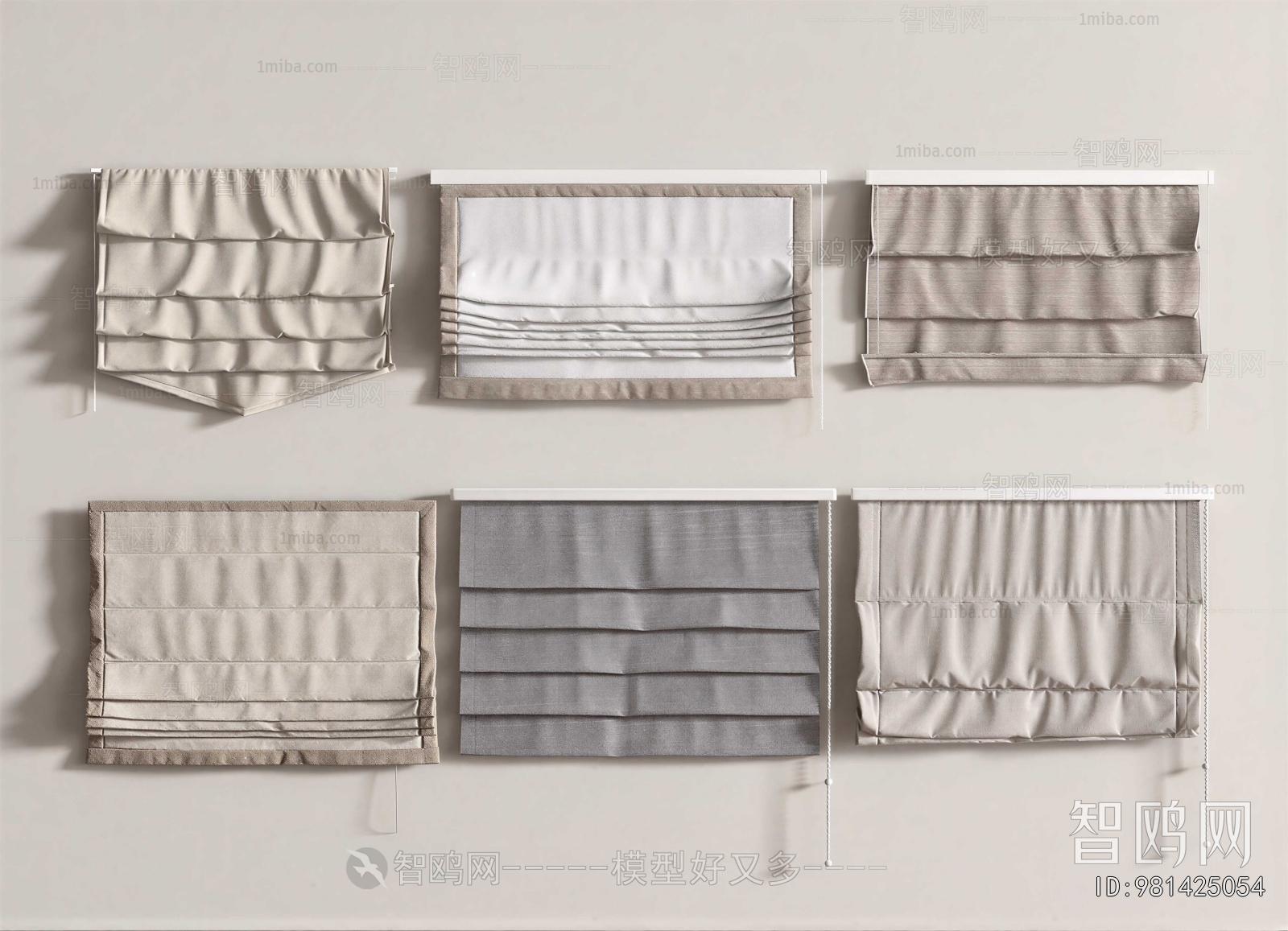 New Chinese Style Roman Curtain