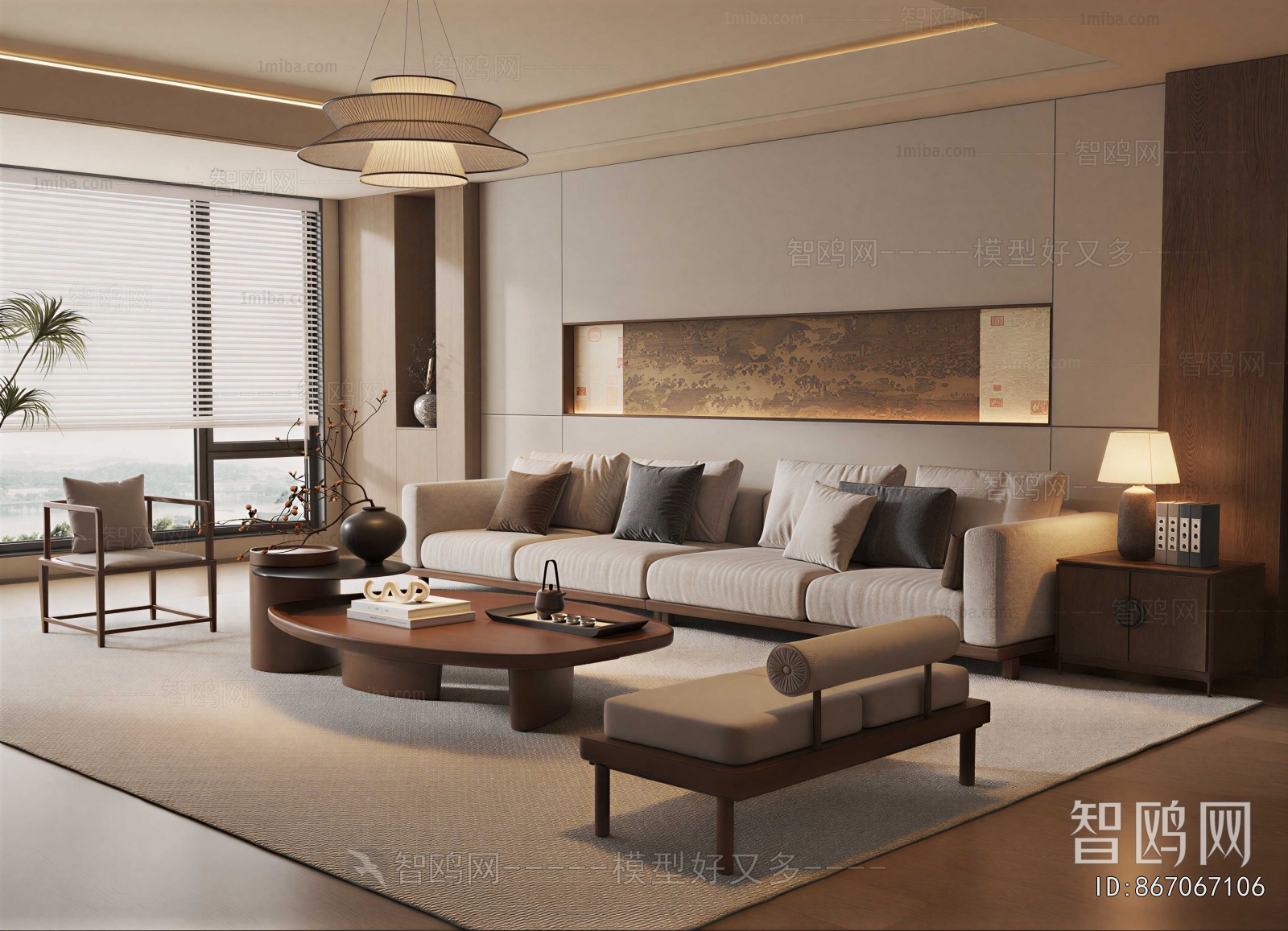 New Chinese Style A Living Room