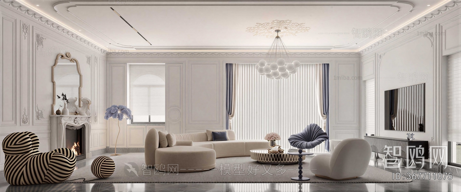 Simple European Style A Living Room