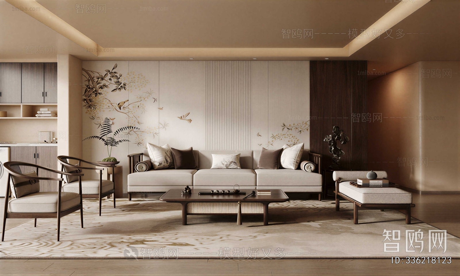 New Chinese Style A Living Room