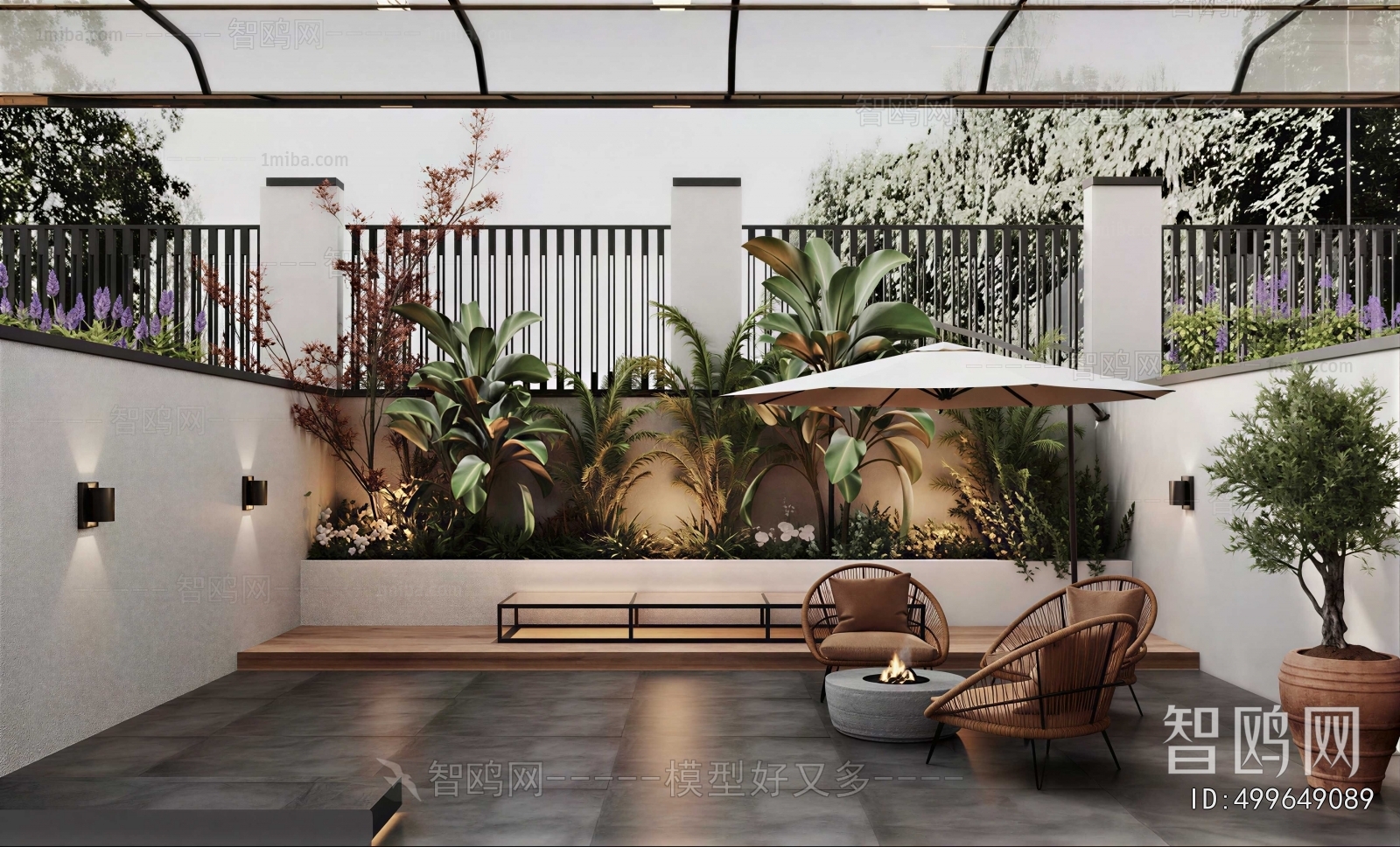 Modern Courtyard/landscape