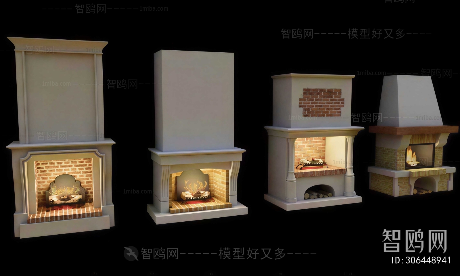 Simple European Style Fireplace