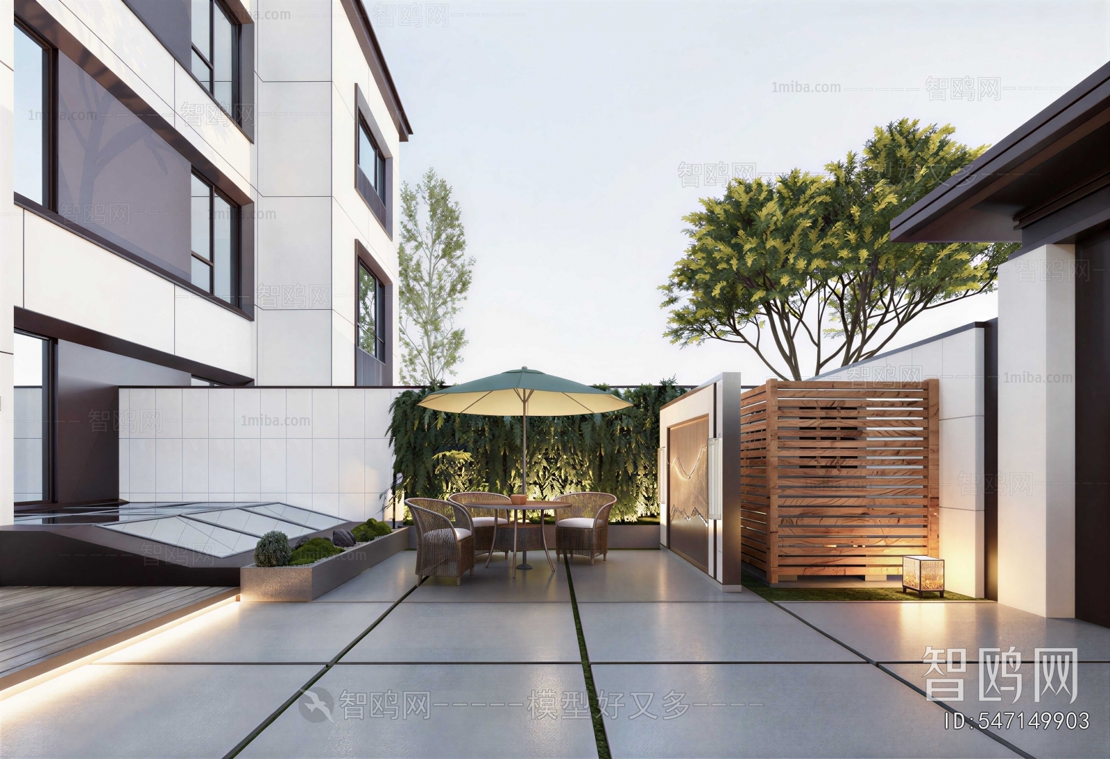 Modern Courtyard/landscape