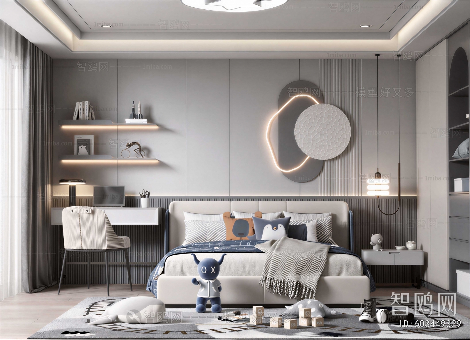 Modern Boy's Room And Son's Room