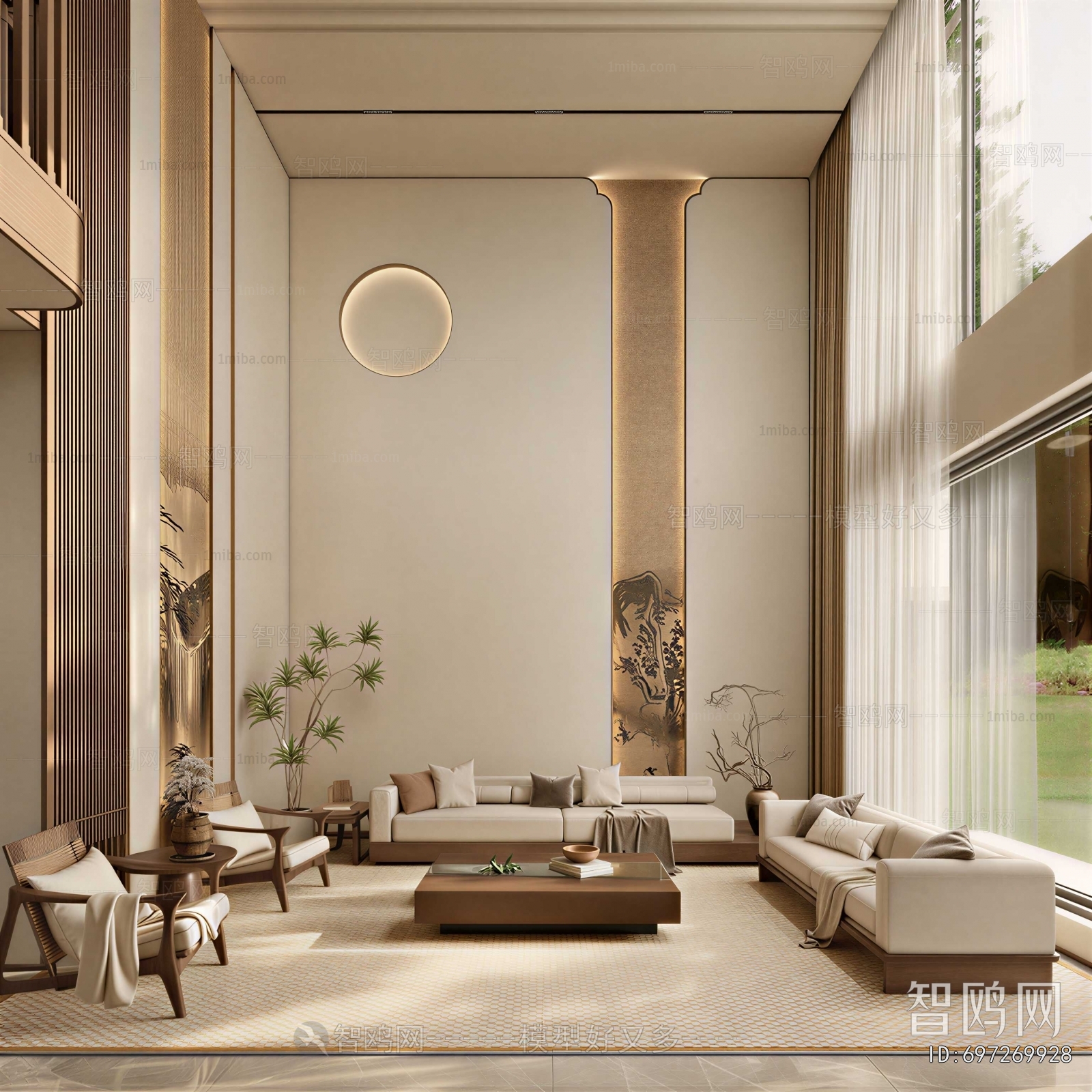 New Chinese Style A Living Room