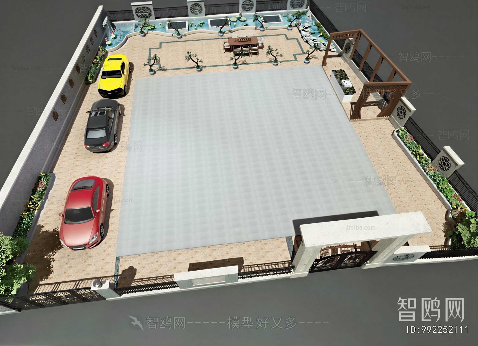 Modern Outdoor Parking Lot