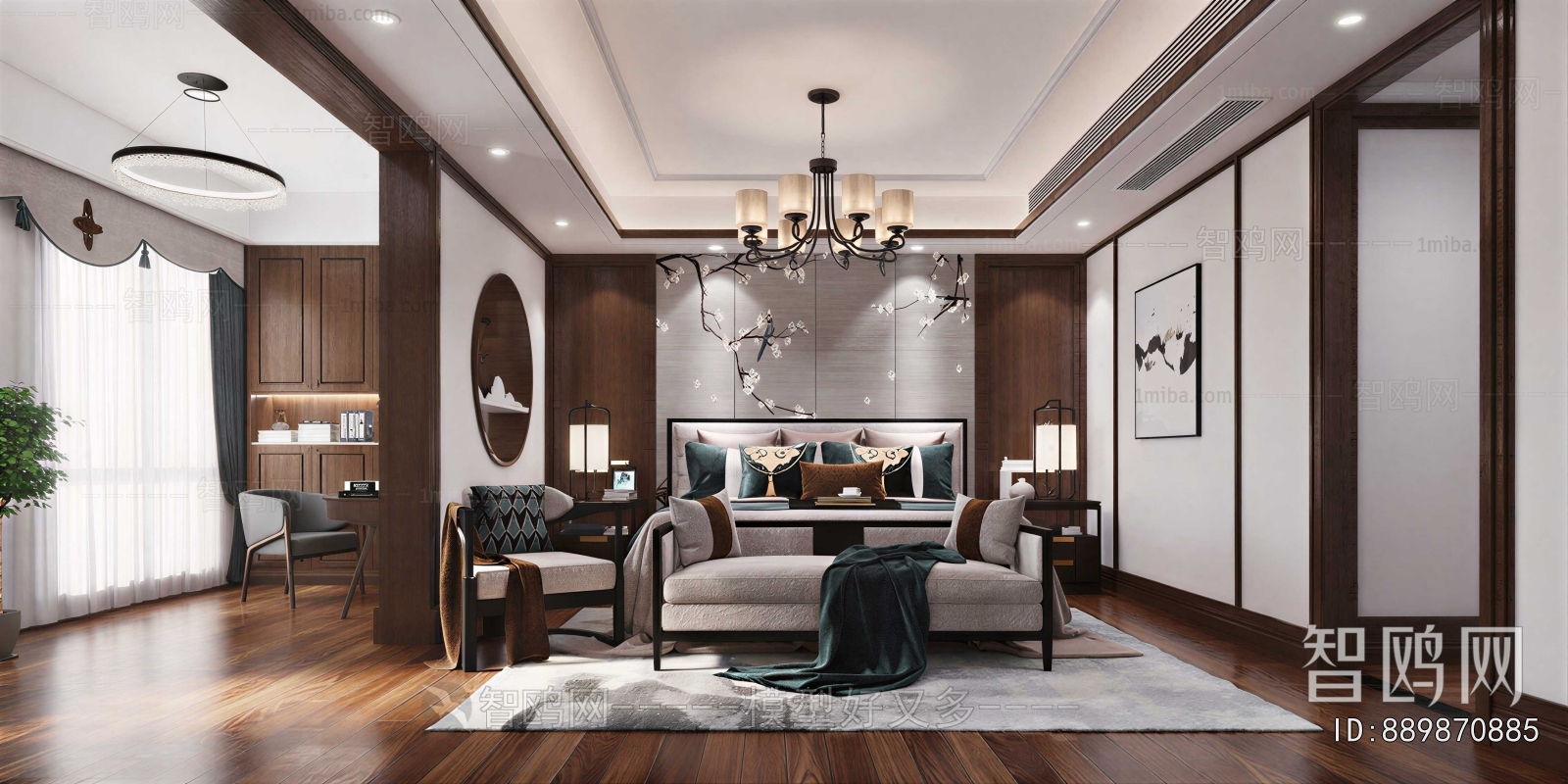 New Chinese Style Bedroom