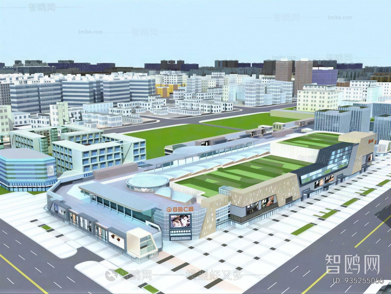 Modern Architectural Bird's-eye View Planning
