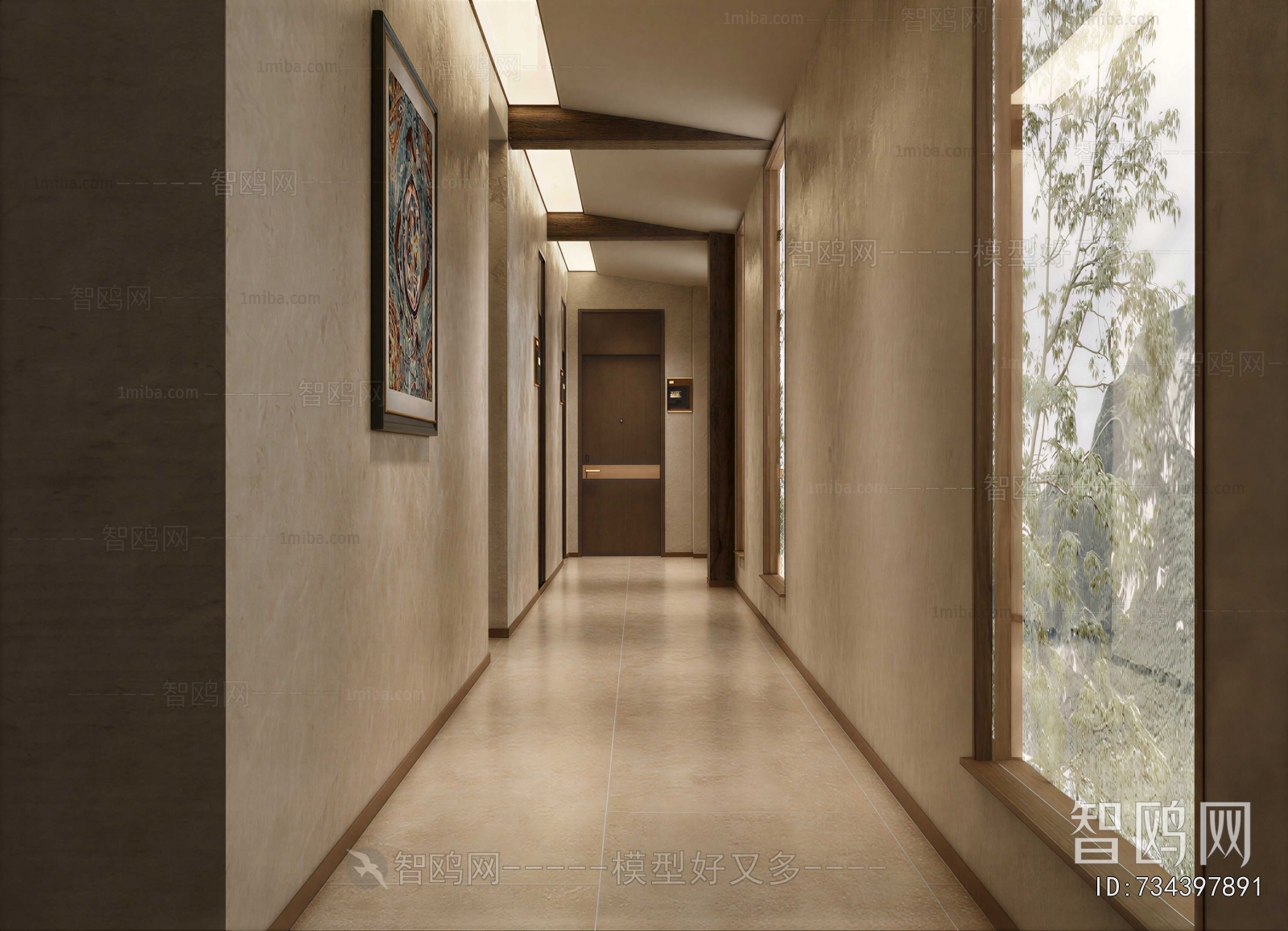 Wabi-sabi Style Corridor