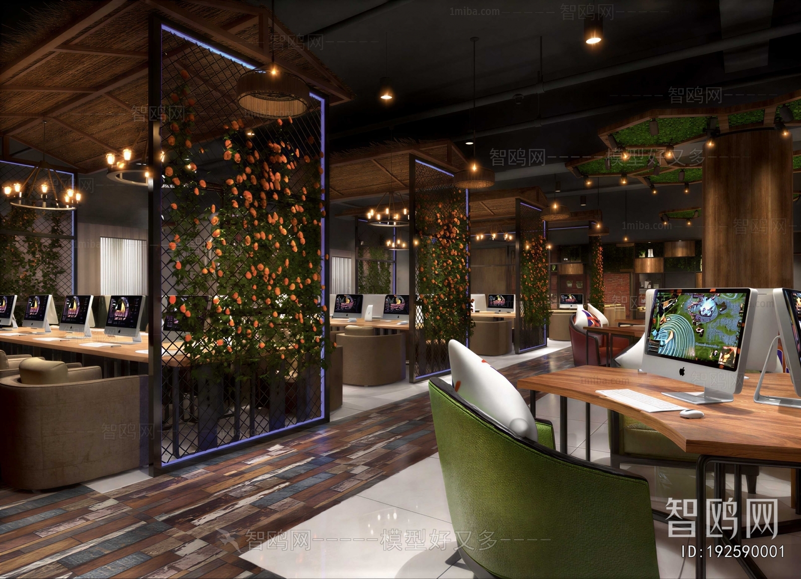 Industrial Style Internet Cafe