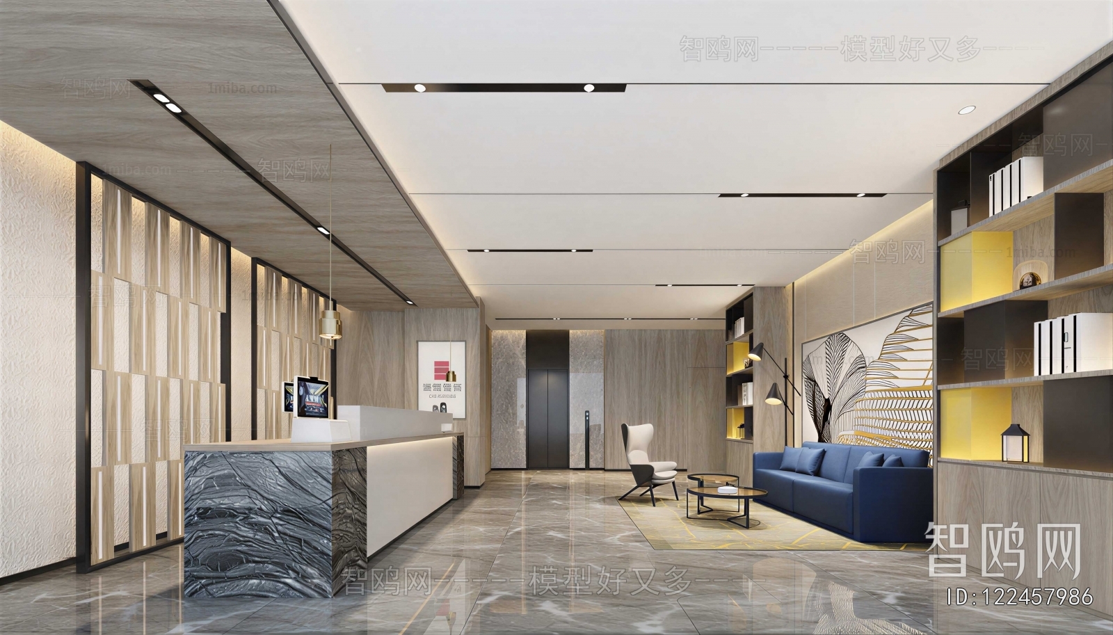 Modern Office Reception Desk