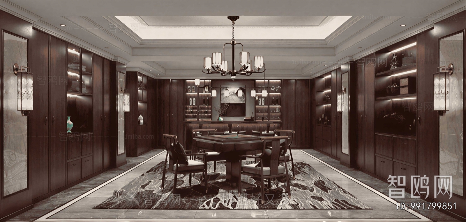 New Chinese Style Chess And Card Room