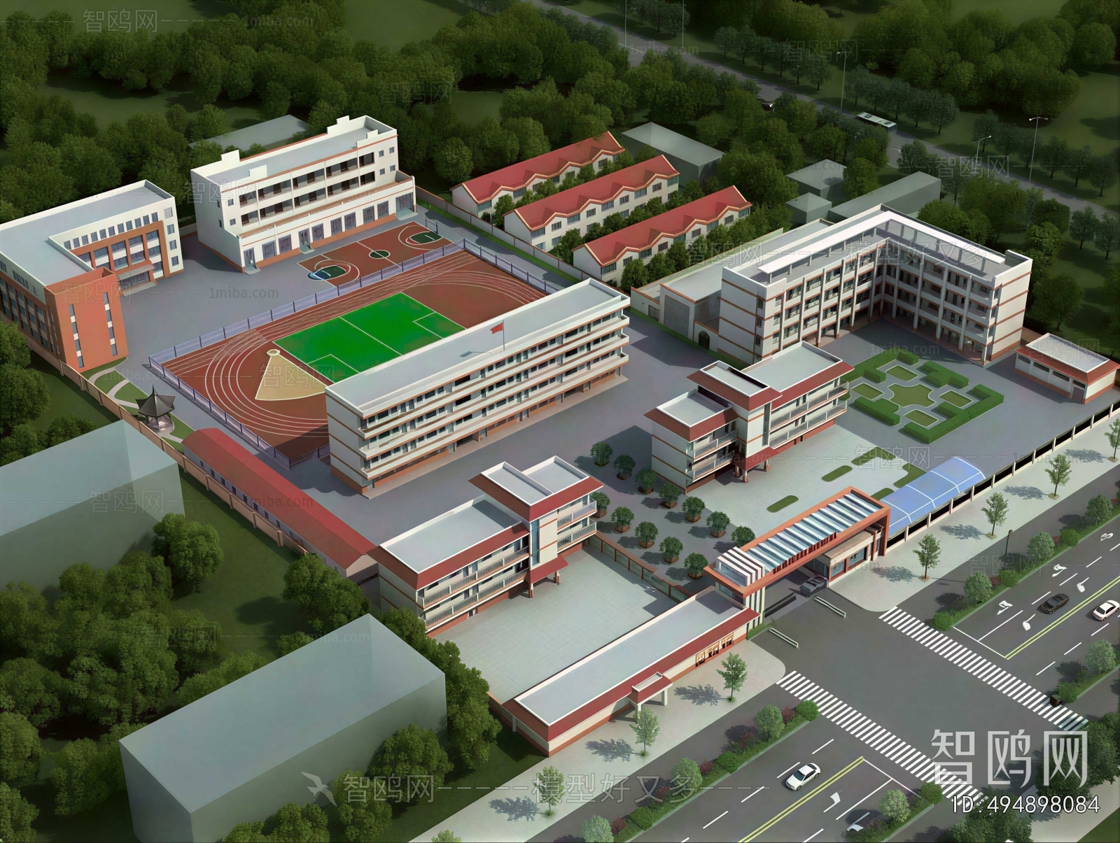 Modern Architectural Bird's-eye View Planning