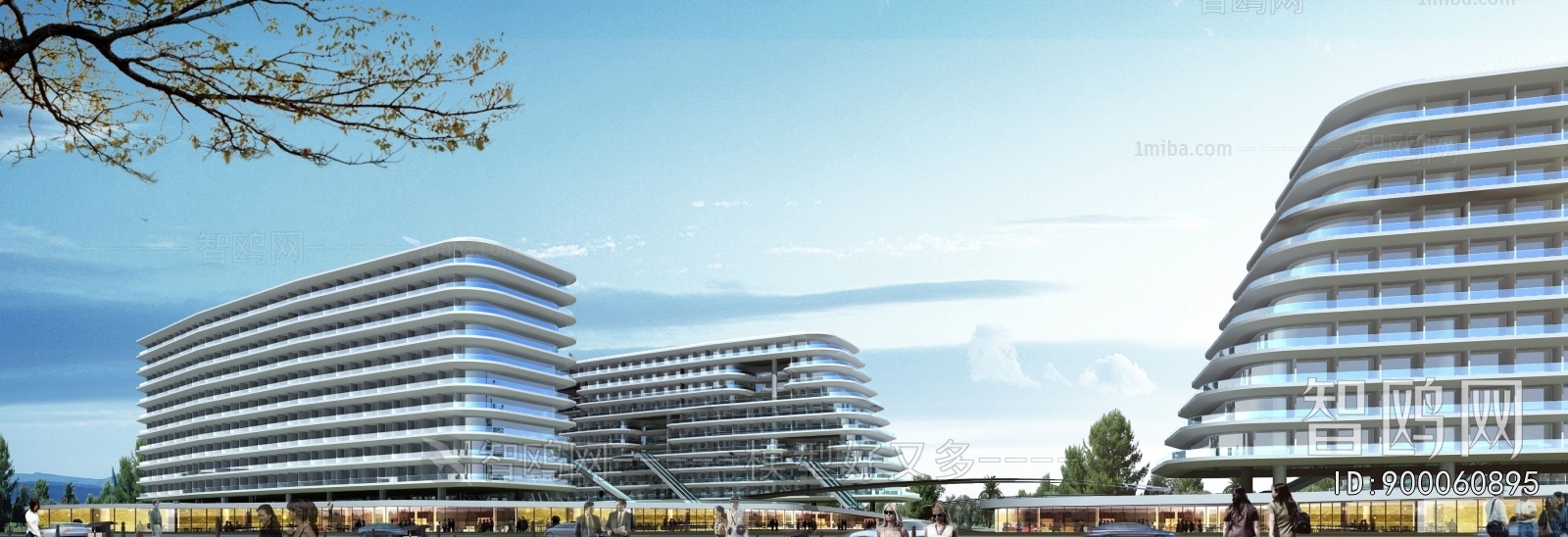 Modern Architectural Bird's-eye View Planning