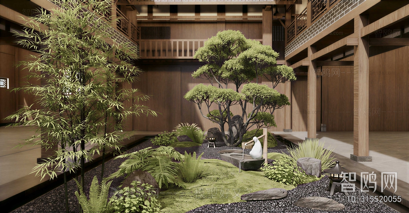 New Chinese Style Courtyard/landscape