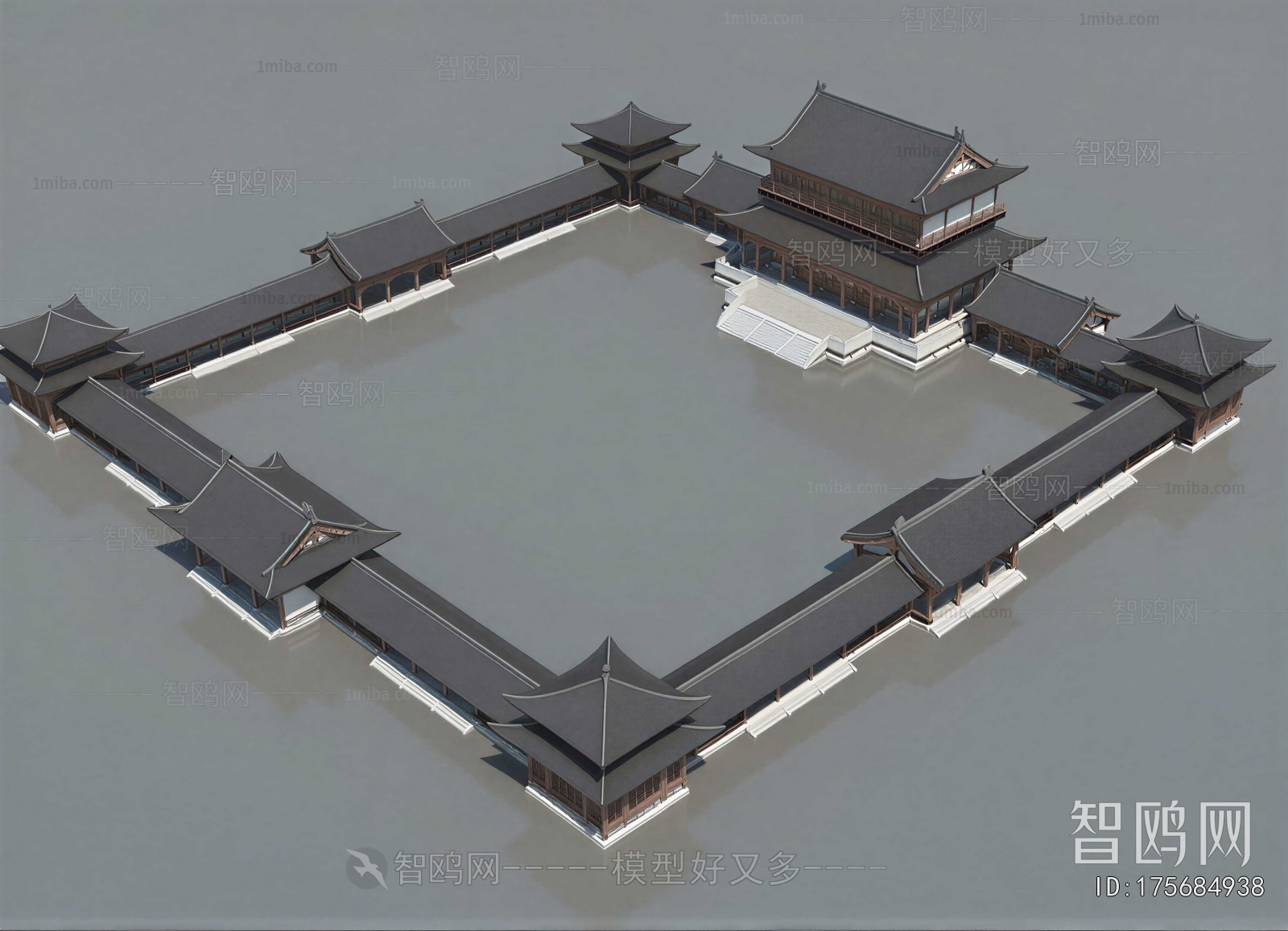 New Chinese Style Ancient Architectural Buildings