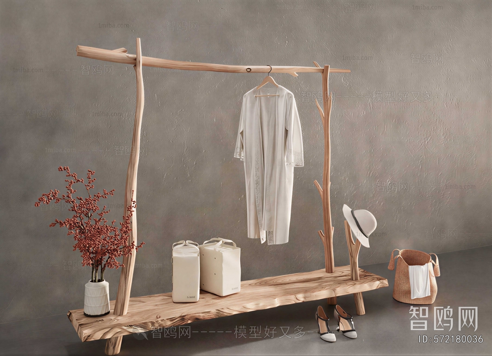 Wabi-sabi Style Coat Hanger