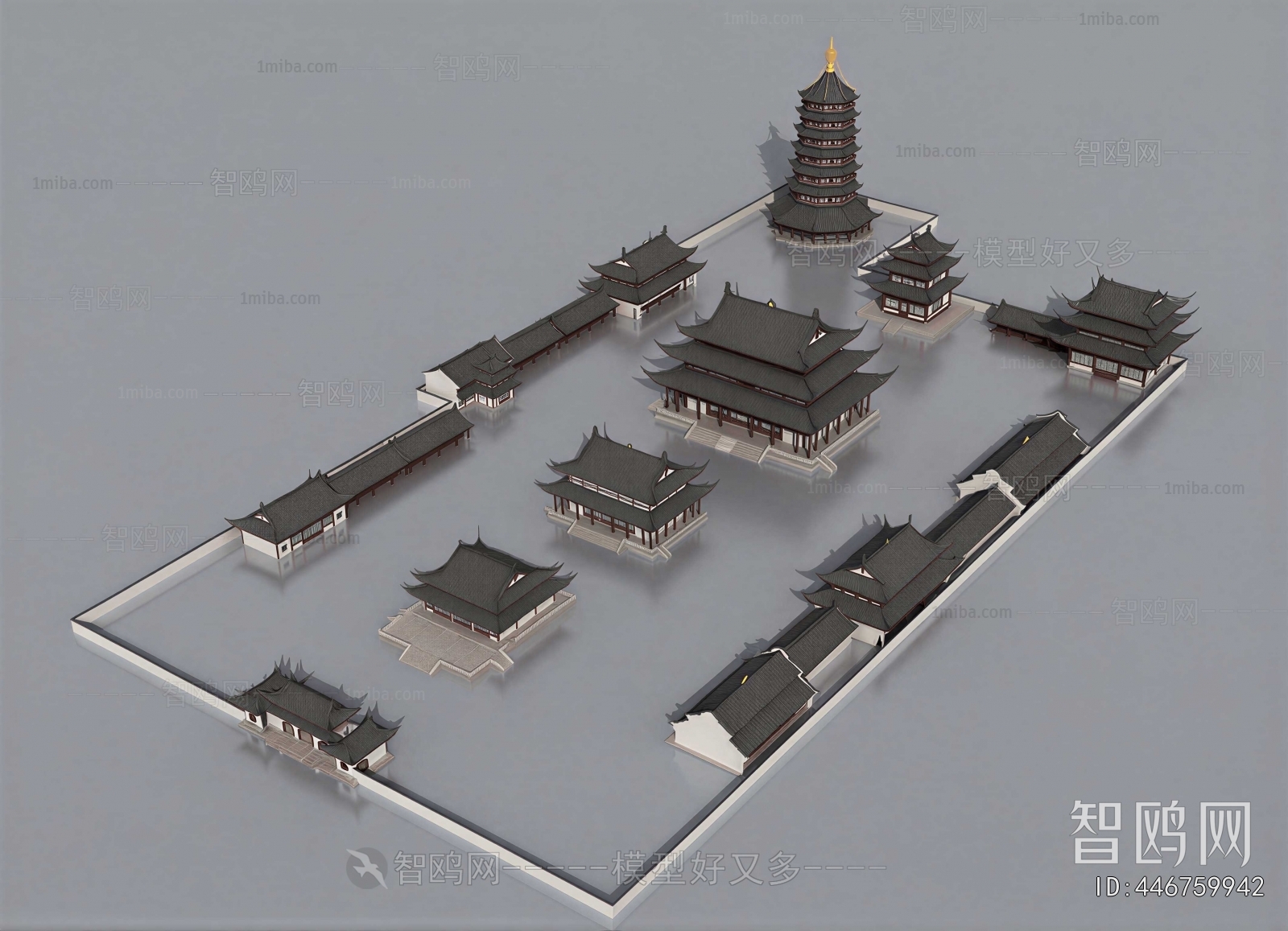 New Chinese Style Appearance Of Commercial Building