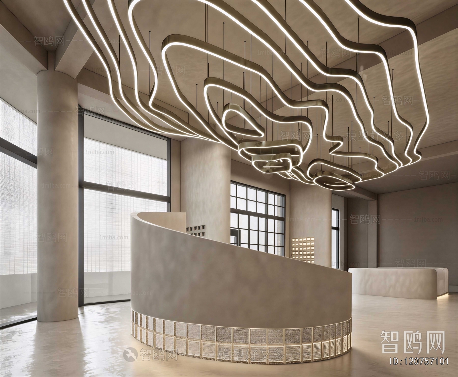 Modern Office Reception Desk