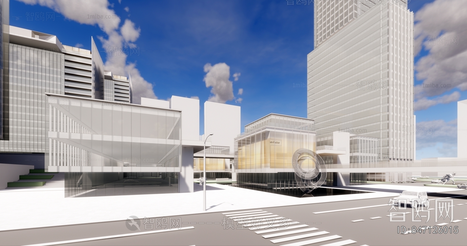 Modern Architectural Bird's-eye View Planning