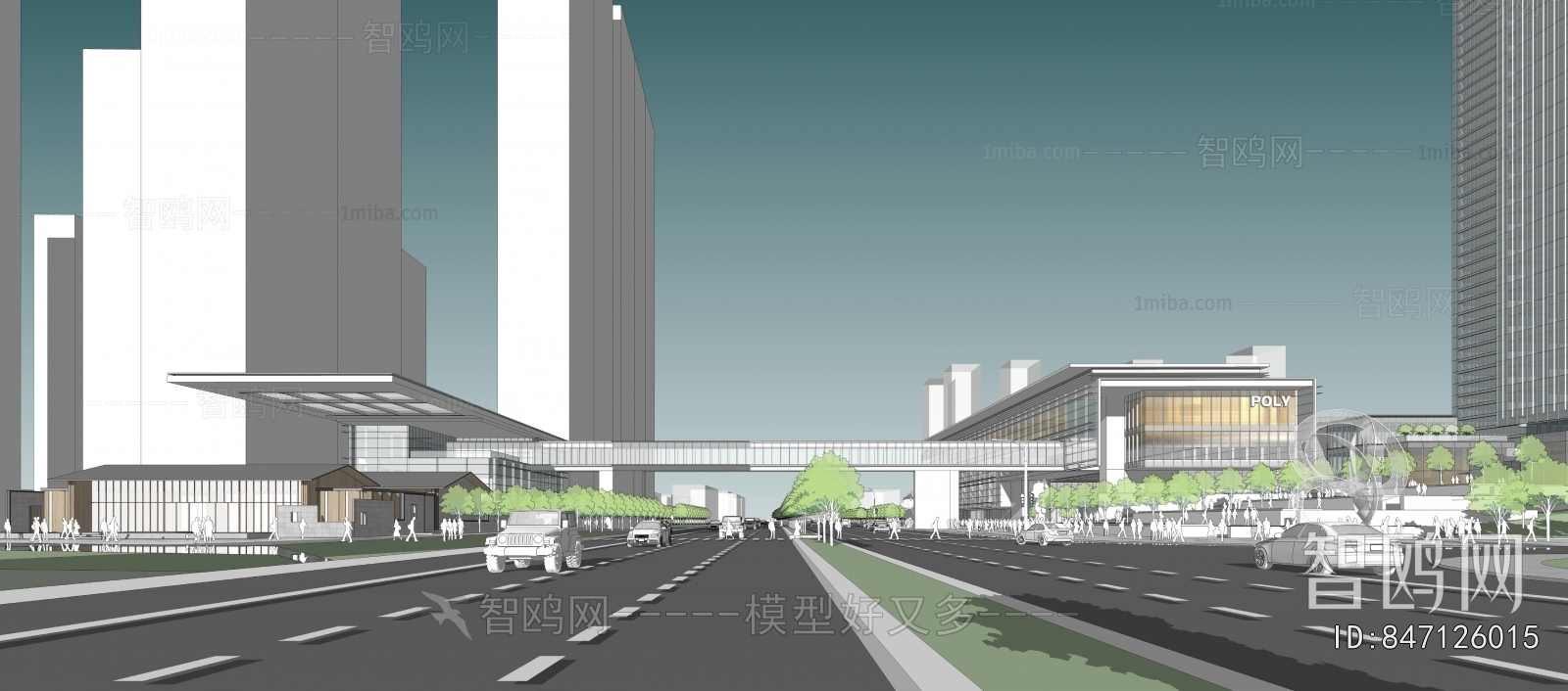 Modern Architectural Bird's-eye View Planning