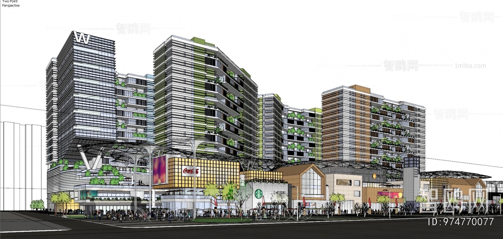 Modern Architectural Bird's-eye View Planning