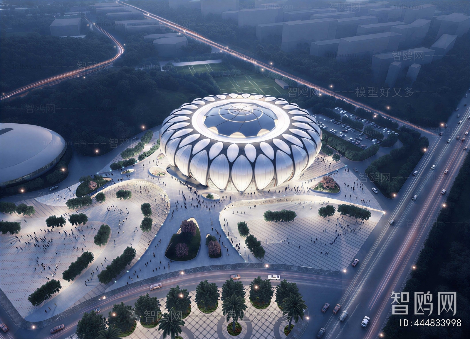 Modern Architectural Bird's-eye View Planning