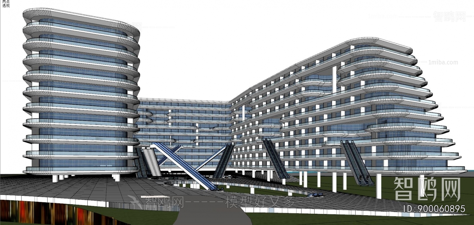 Modern Architectural Bird's-eye View Planning