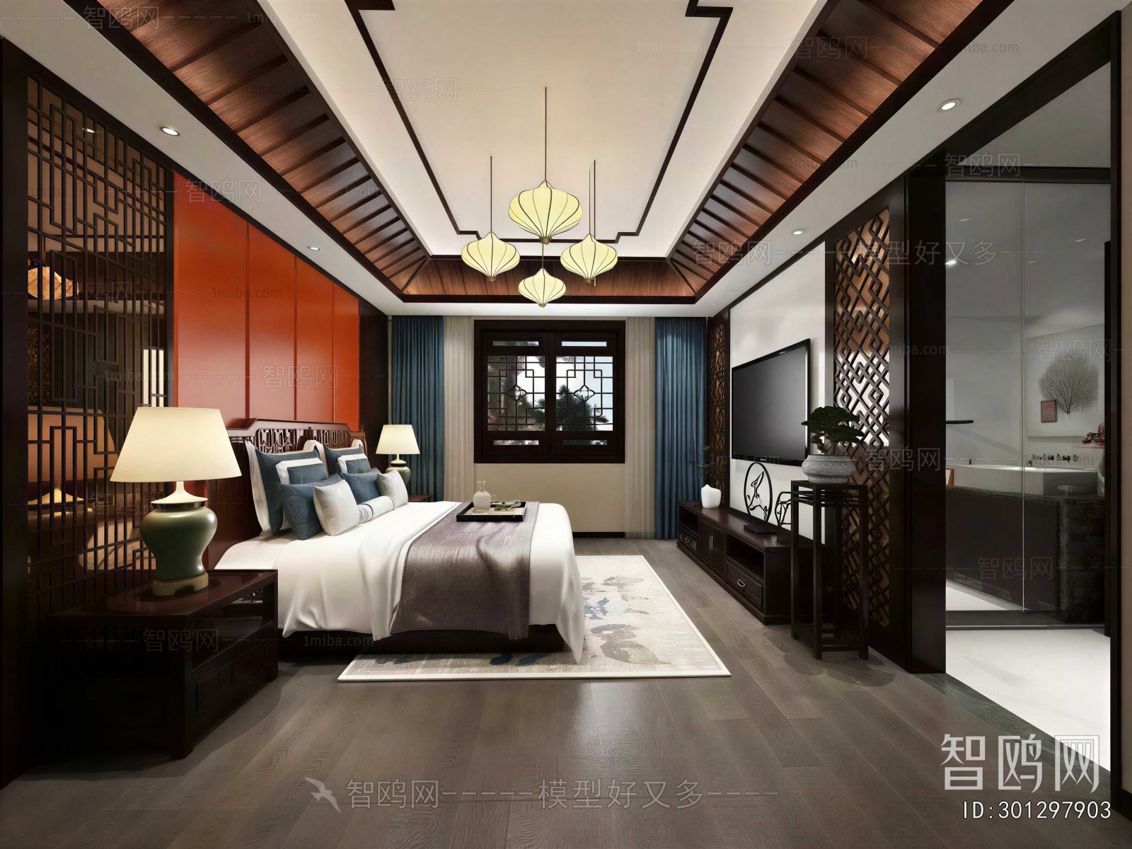 New Chinese Style Bedroom